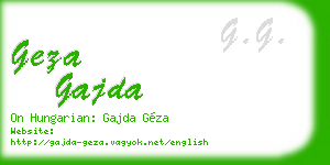 geza gajda business card