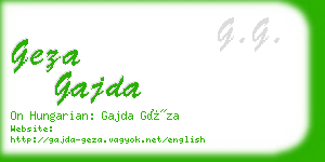 geza gajda business card